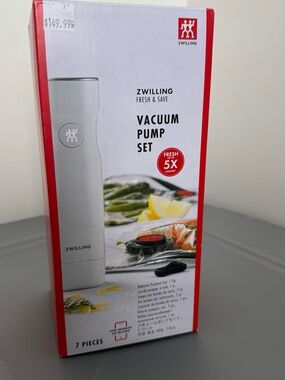 ZWILLING J.A. Henckels Vacuum Pump Set in White and Red Accents